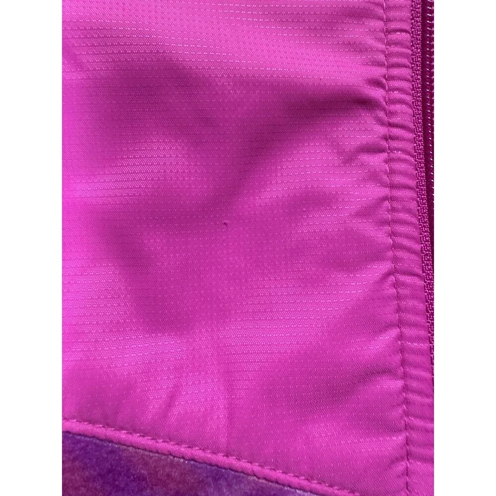 Infant Columbia Jacket Steens Mt Overlay Hooded Fleece 6-12 M Baby Girl Purple